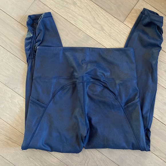 ZYIA Distressed Blue Ankle Cinch 7/8 24" Size 6-8 BNWOT Faux Leather Pockets - Picture 8 of 10